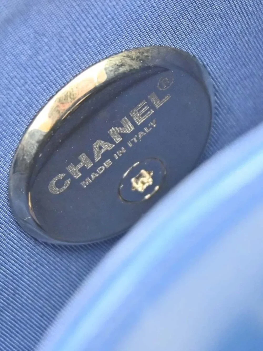 Chanel Blue Evening In The Air Leather Shoulder Bag KQ01712